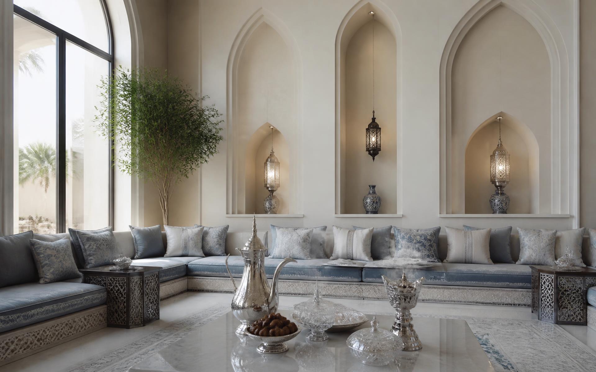 A majlis furnished with MUZA.YIK pieces